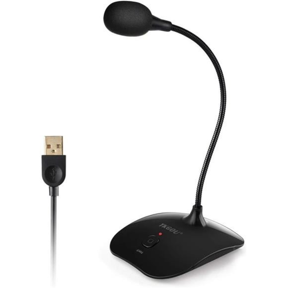 USB Computer Microphone with Mute Button,Plug&Play Condenser,desktop, PC, Laptop - Picture 1 of 6